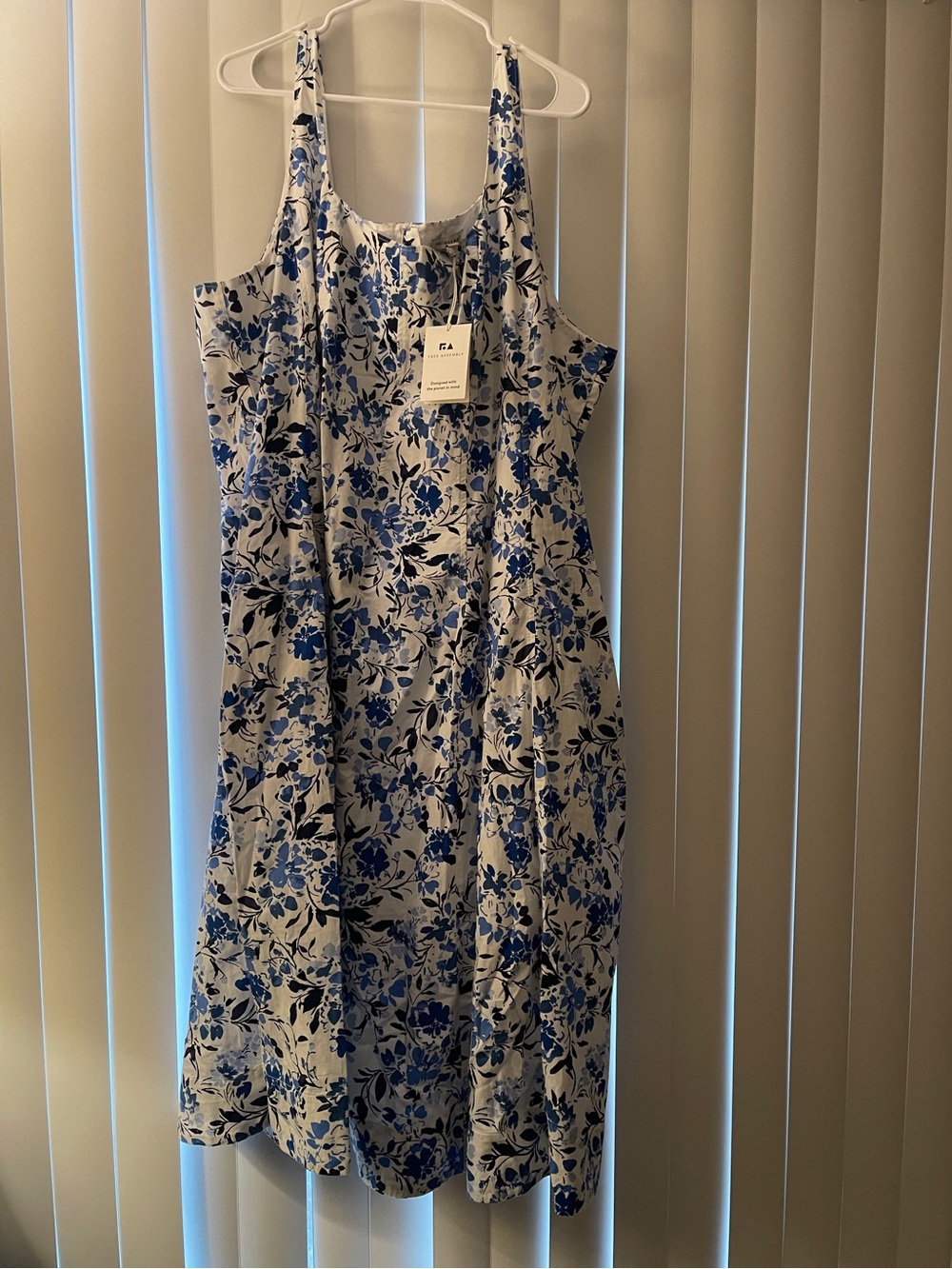 Free Assembly Blue and White Floral Sundress